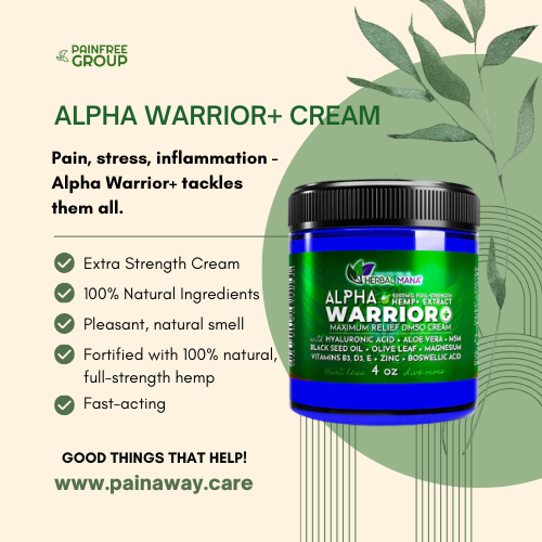 Alpha Warrior+ Cream: Intense Pain Relief with Hemp Oil & Essential Oils