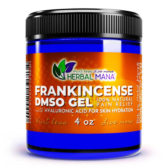Extra Strength Herbal Mana Frankincense Gel - Reduce Pain & Stress with Pure DMSO, Quick Absorption